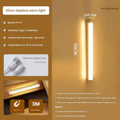 🔥💡 Punch-free Smart Sensor Magnetic Rechargeable LED Lights