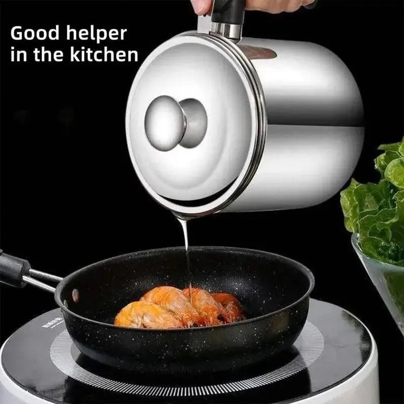 Stainless Steel Oil Dispenser with Filter