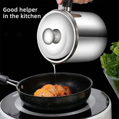 Stainless Steel Oil Dispenser with Filter