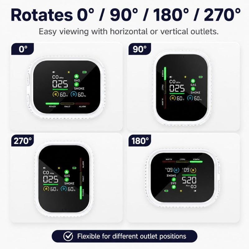 6-in-1 Battery Rotable Air Safety Monitor