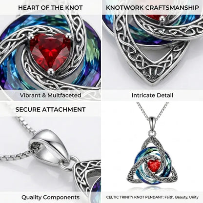 💎Trinity Knot Birthstone Pendant Necklace