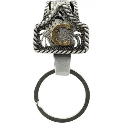 Personalized Western Cow Tag Keychain
