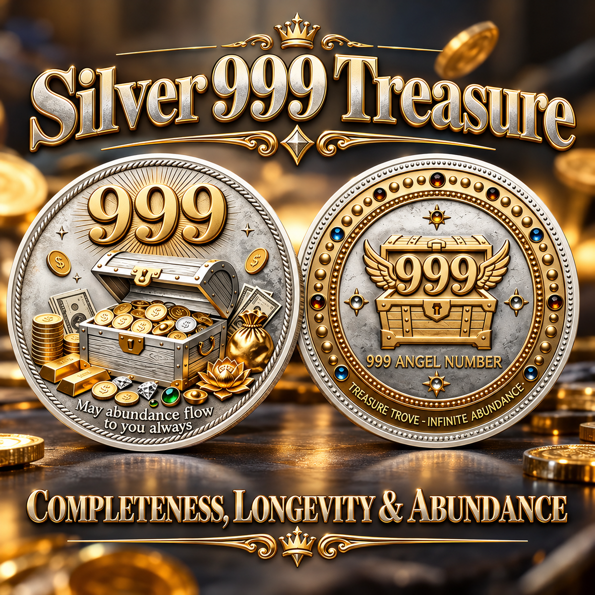 ⏰65% OFF💥3D All-Seeing Eye Prosperity Coin – Wealth & Good Luck Charm
