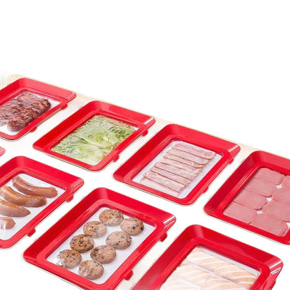 Stackable Vacuum Fresh-Keeping Tray – Space-Saving Food Storage Box