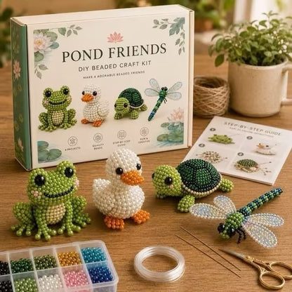3D Beaded Cat DIY Kit – Adorable 4-Piece Handmade Cat Craft Set