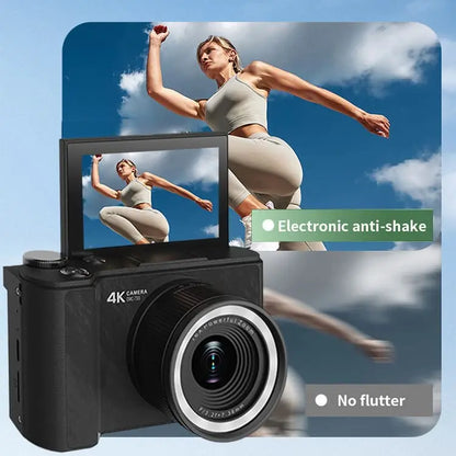 2026 Digital Vlogging Camera with Flip Screen & 32GB SD Card