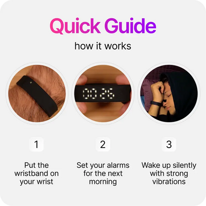 Silent Vibration Alarm Wristband