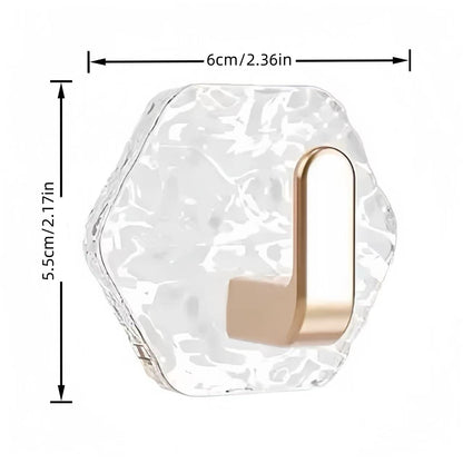 Heavy-Duty Self-Adhesive Ripple Hooks – Waterproof No-Drill