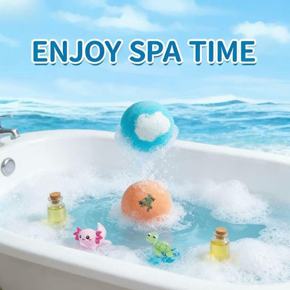 🛁🐙 Ocean Surprise Bath Bombs for Kids – 12 Pack Bubble Bath Fizzies with Hidden Sea Creatures