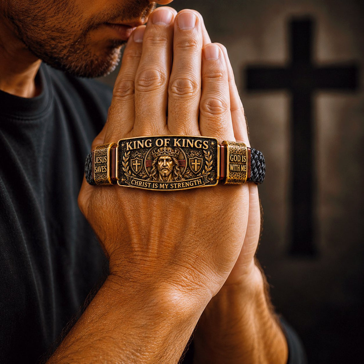 ✝️ King of Kings Faith Bracelet –Veteran Honor Bracelet