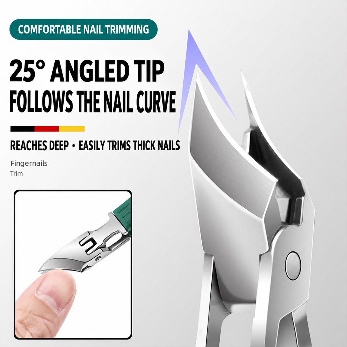new-Three Sets Of Eagle Beak Beveled Nail Clippers