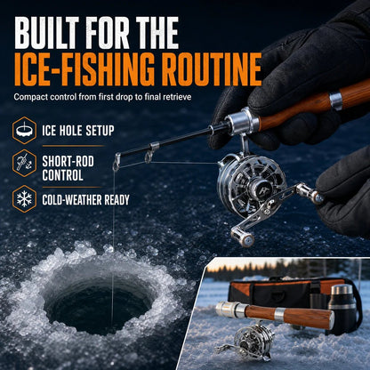 💯✨Metal-plated ice fishing reel