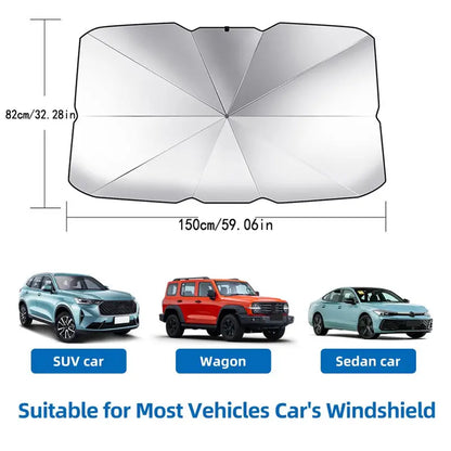 Portable Foldable Car Windshield Sunshade Umbrella