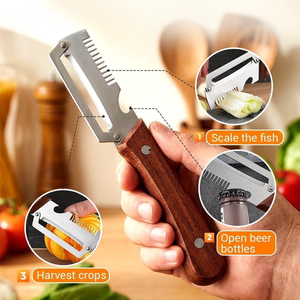 2 Pcs Multifunctional Vegetable Peeler & Bottle Opener