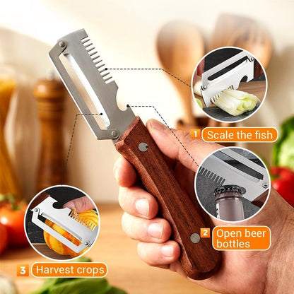 2 Pcs Multifunctional Vegetable Peeler & Bottle Opener