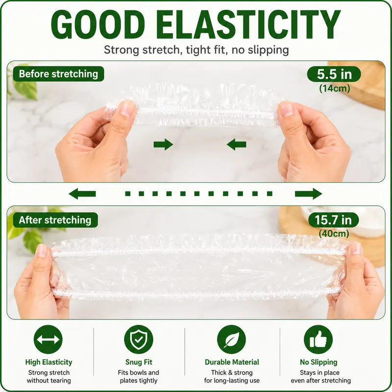 100PCS Disposable Elastic Food Covers