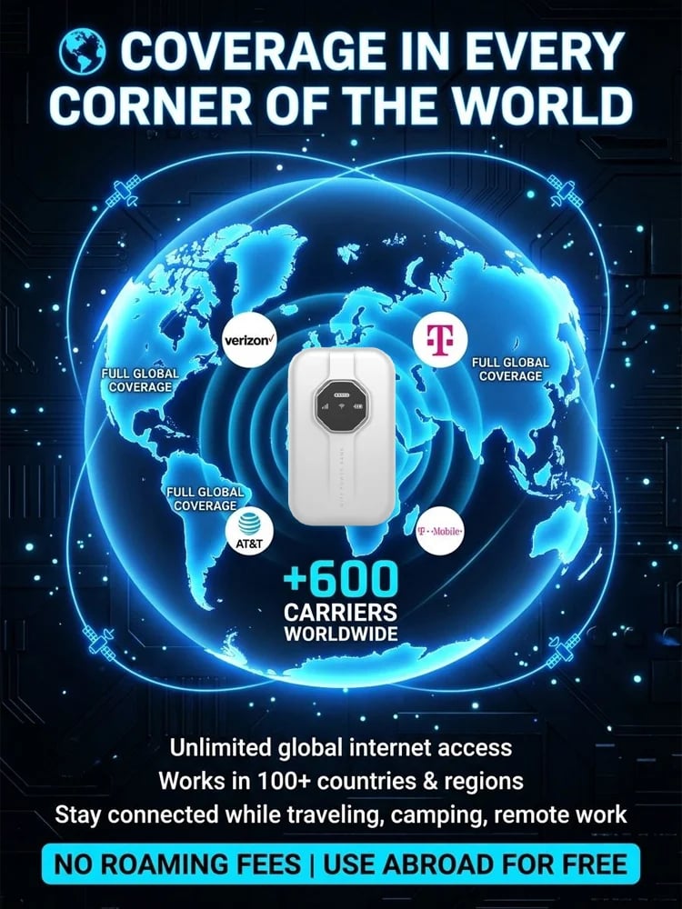[Global Coverage, Free for Life] Boundless Portable WiFi