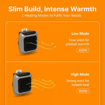 WellHeater 800W Ceramic Plug-In Heater with Remote