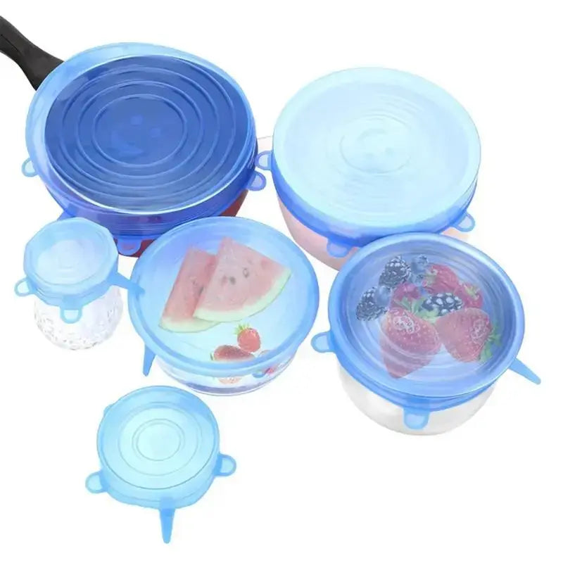 Reusable Stretch Silicone Bowl Lids (6-Pack)