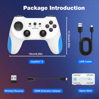 X10 Retro Game Stick with Wireless Controllers & Built-In Classic Games