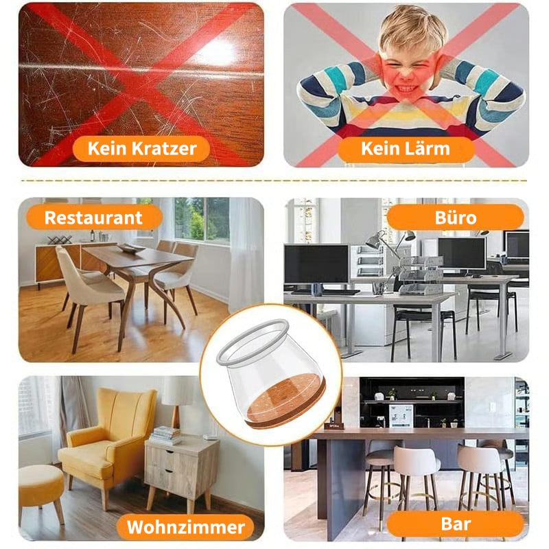 ✨Universal Rubber Chair Leg Protectors – Anti-Scratch Floor Protectors