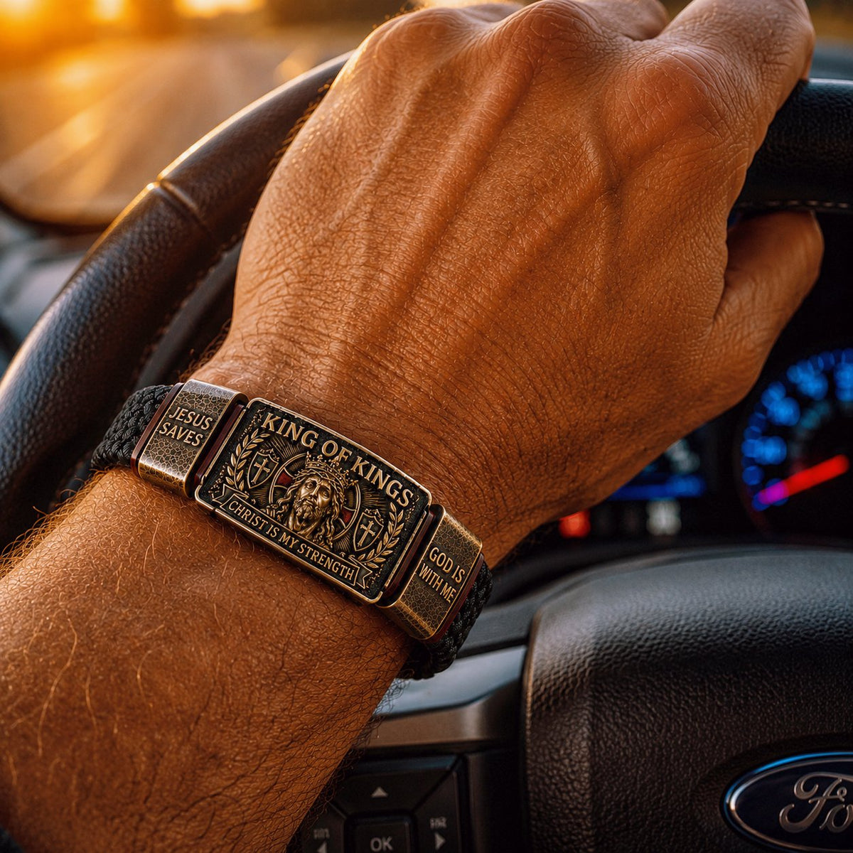 ✝️ King of Kings Faith Bracelet –Veteran Honor Bracelet