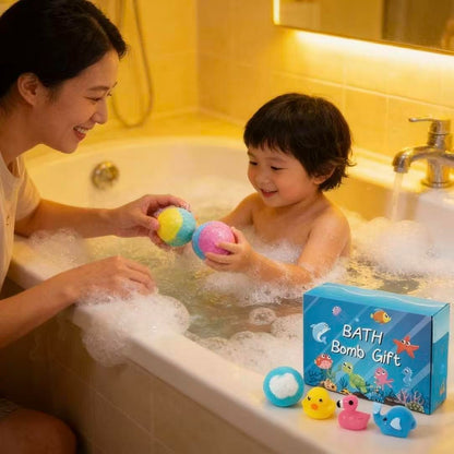 🛁🐙 Ocean Surprise Bath Bombs for Kids – 12 Pack Bubble Bath Fizzies with Hidden Sea Creatures