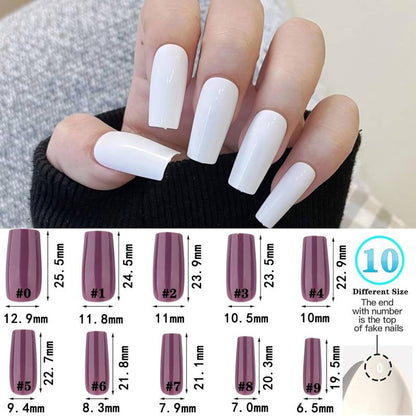 24 Color 576 Pcs Glossy Press-On Nails Set