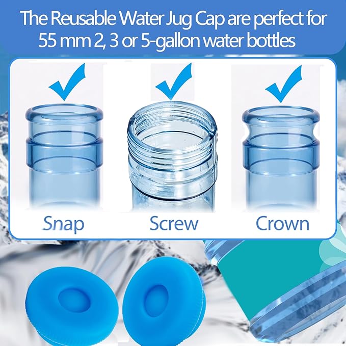 Non-Spill 3 & 5 Gallon Water Jug Caps, Non-Spill