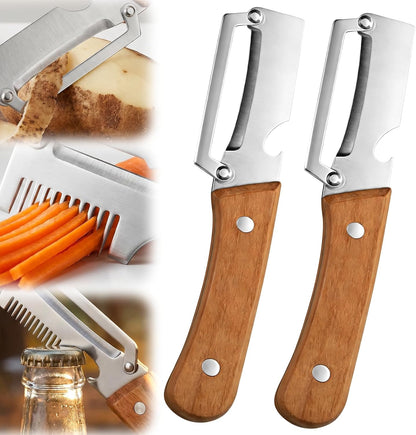 2 Pcs Multifunctional Vegetable Peeler & Bottle Opener