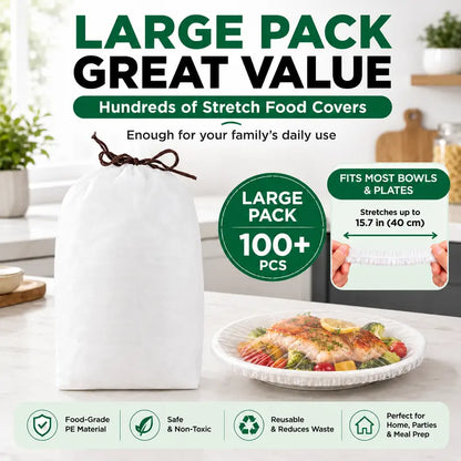 100PCS Disposable Elastic Food Covers