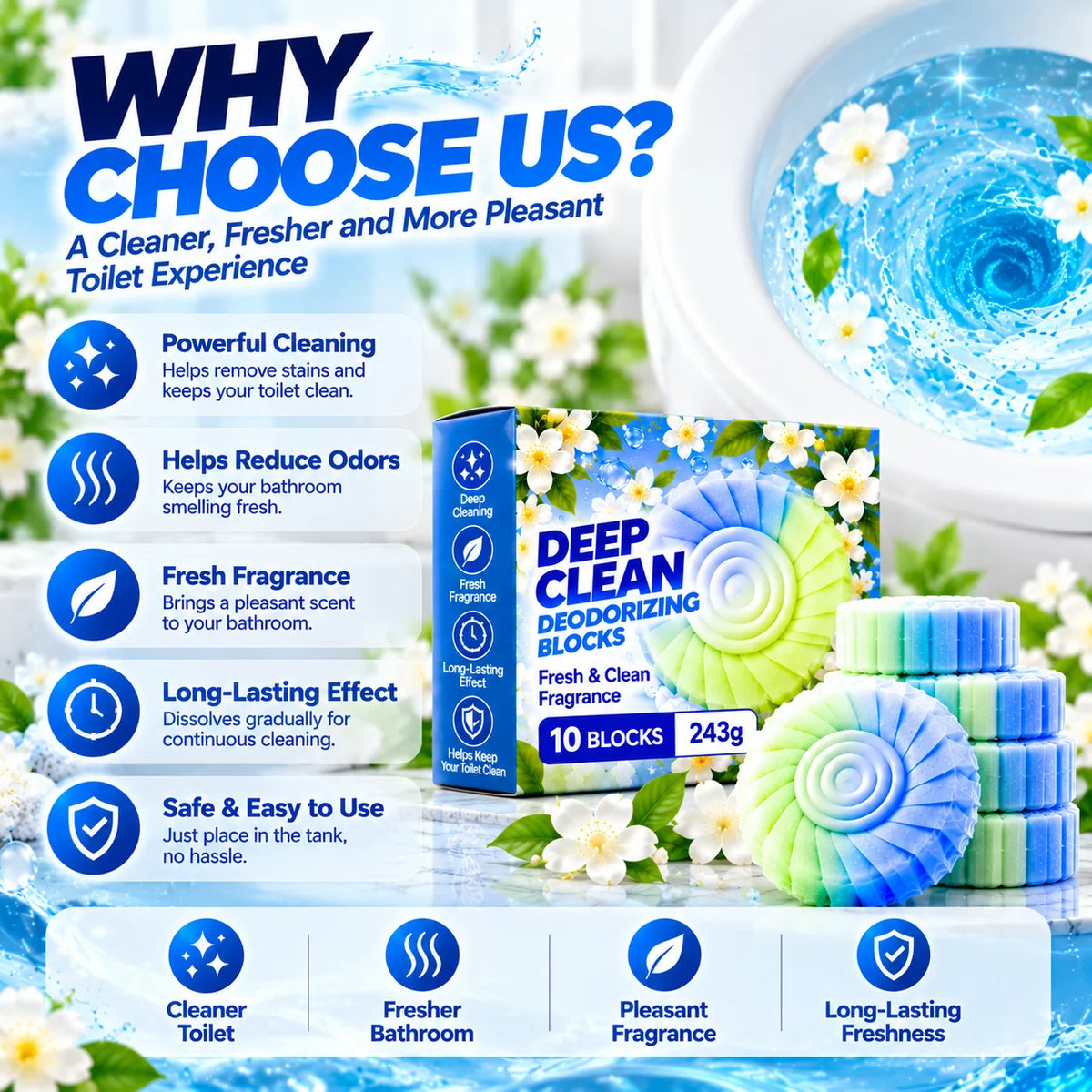 ✨ Gardenia Scent Toilet Cleaning Gel – Fresh & Long-Lasting