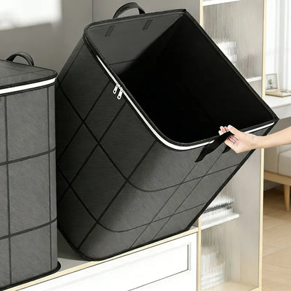 Large-Capacity Zippered Fabric Storage Bag for Clothes & Bedding