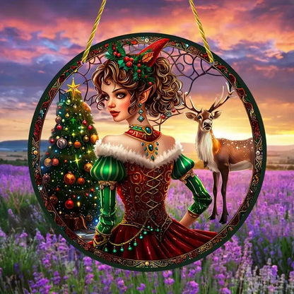 "Santa's Sassy Salute" Christmas Ornament