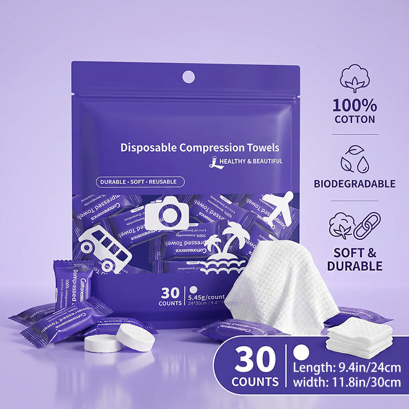 🧻✨ Compressed Travel Towels – Buy 2 Get 1 FREE! 🎁