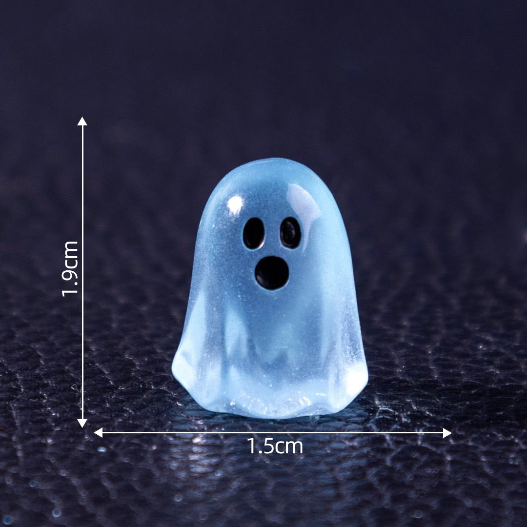 Glow-in-the-Dark Ghost Resin Charms