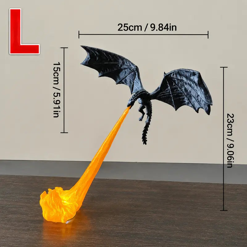 3D Printed Dragon Flame Book Nook with Light