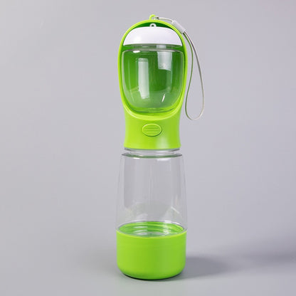 3-in-1 Leak-Proof Pet Travel Water Bottle with Food & Poop Bag Storage