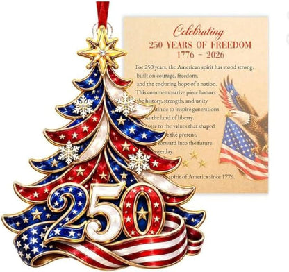 USA 250th Anniversary Christmas Ornament