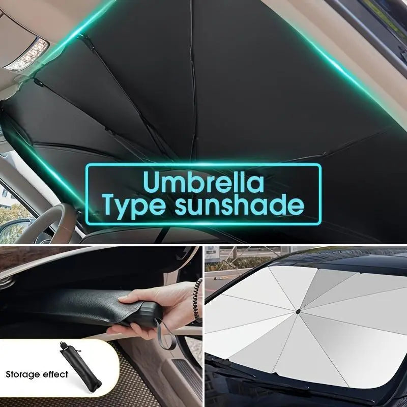 Portable Foldable Car Windshield Sunshade Umbrella