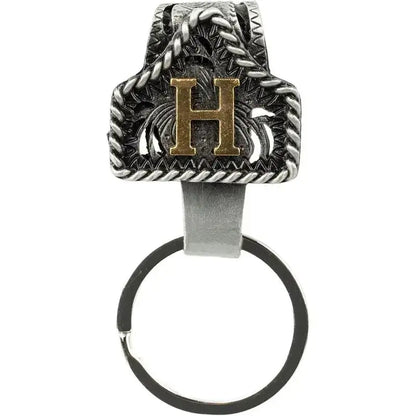 Personalized Western Cow Tag Keychain