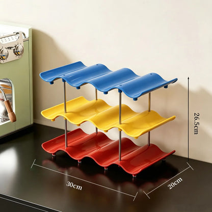 Stackable Wave Cup Storage Rack