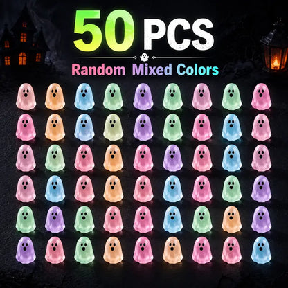 Glow-in-the-Dark Ghost Resin Charms