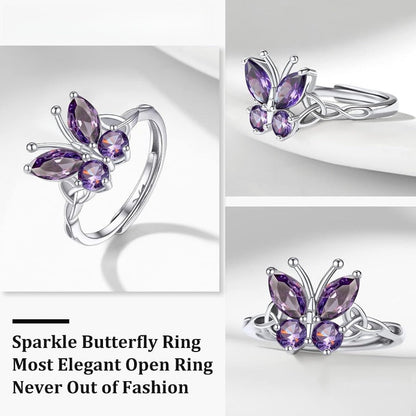 Sterling Silver Butterfly Ring