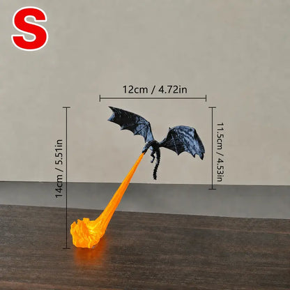 3D Printed Dragon Flame Book Nook with Light
