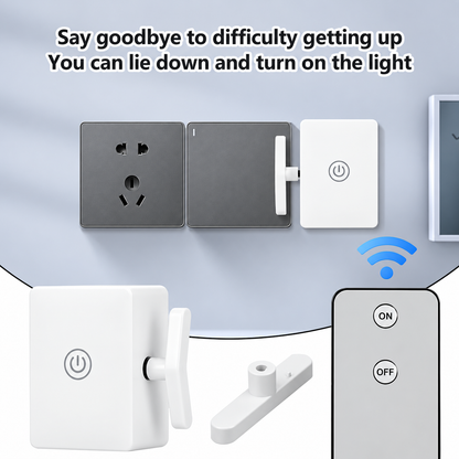 🔥2 In 1 Wireless Intelligent Button Lazy Remote Control Switch Light On Panel
