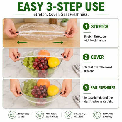 100PCS Disposable Elastic Food Covers