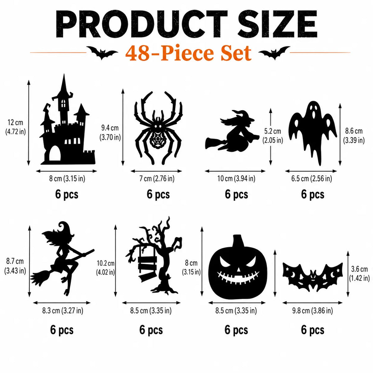 Halloween LED Silhouette Wall Light Stickers for Home Window Door Party