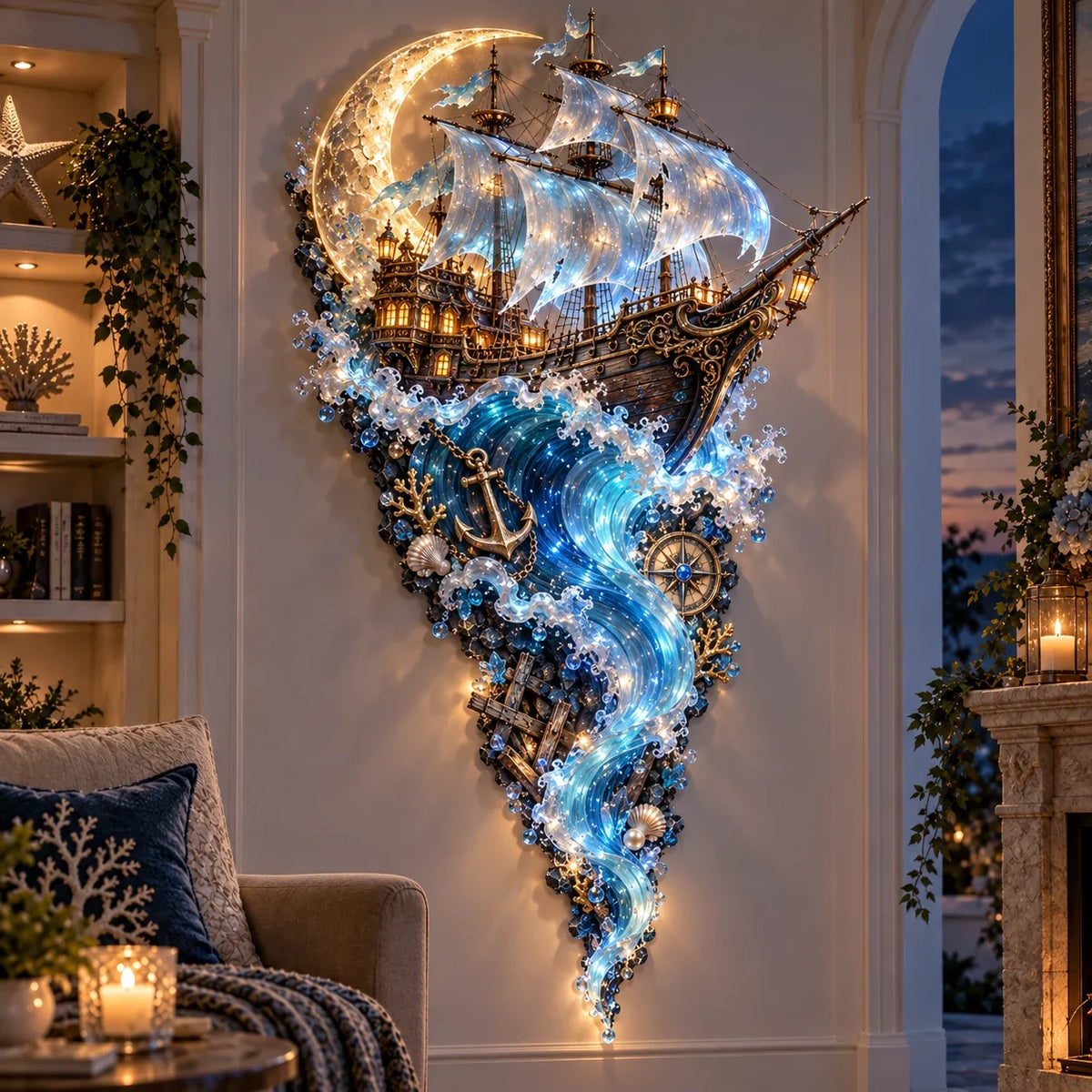 ✨Last Day 49% Off🔱👑Poseidon's Ocean Kingdom🌊Illuminated Ocean Wall Sculpture Collection
