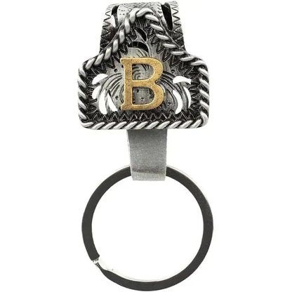 Personalized Western Cow Tag Keychain